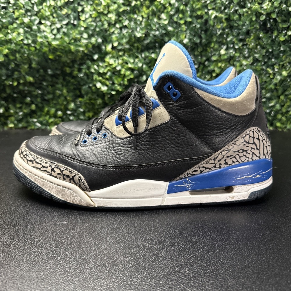 Nike Air Jordan 3 Retro Sneakers Men's Size 10.5 Sport Blue 136064-007